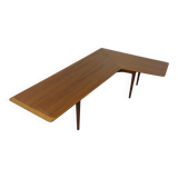 Large Danish Boomerang Teak Coffee Table, 1960s