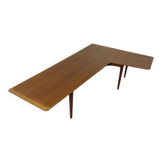 Large Danish Boomerang Teak Coffee Table, 1960s