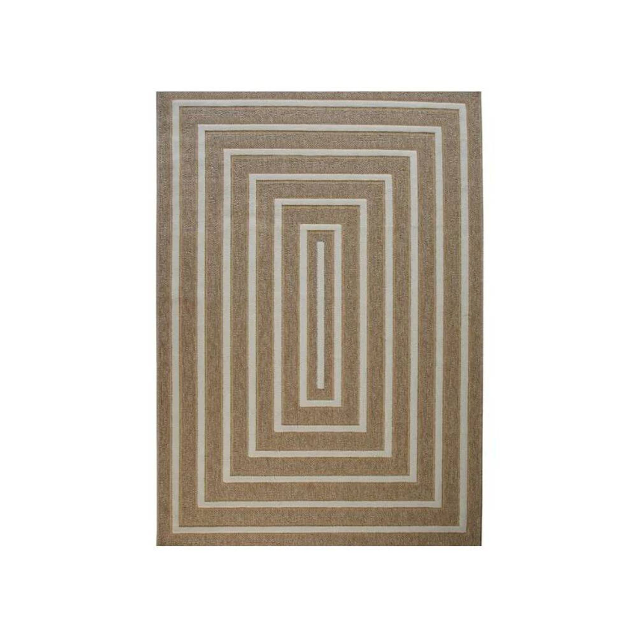 Geometric patterned jute rug 120 x 160 cm
