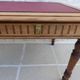 Antique desk with 2 drawers and burgundy faux leather top - Very good condition -