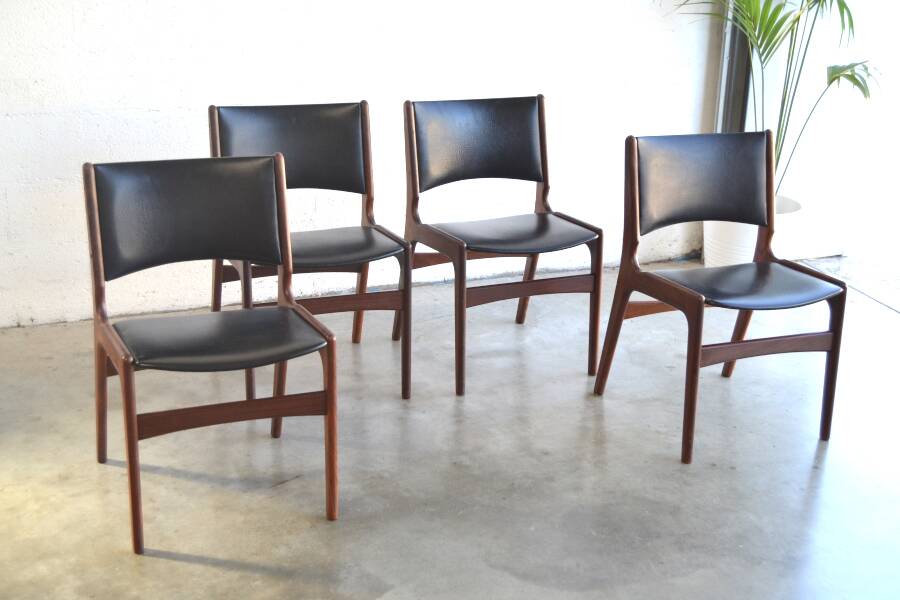 Series of four chairs by Erik Buch