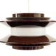 Pendant light "Trava" brown version by Carl Thore for Granhaga Metallindustri. Sweden 1970s.