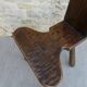 Mountain chair in solid wood, carved with a chisel, around 1960.