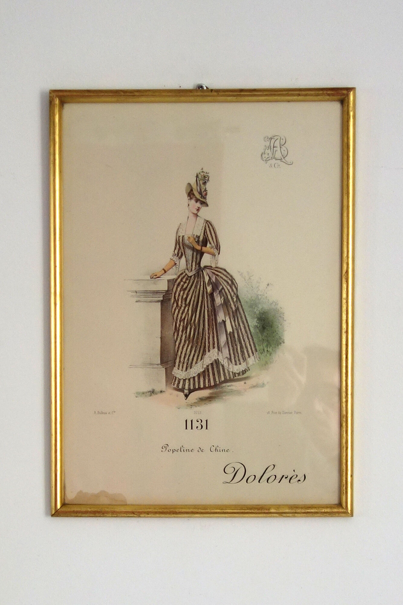 Fashion engraving "Dolorés" circa 1890
