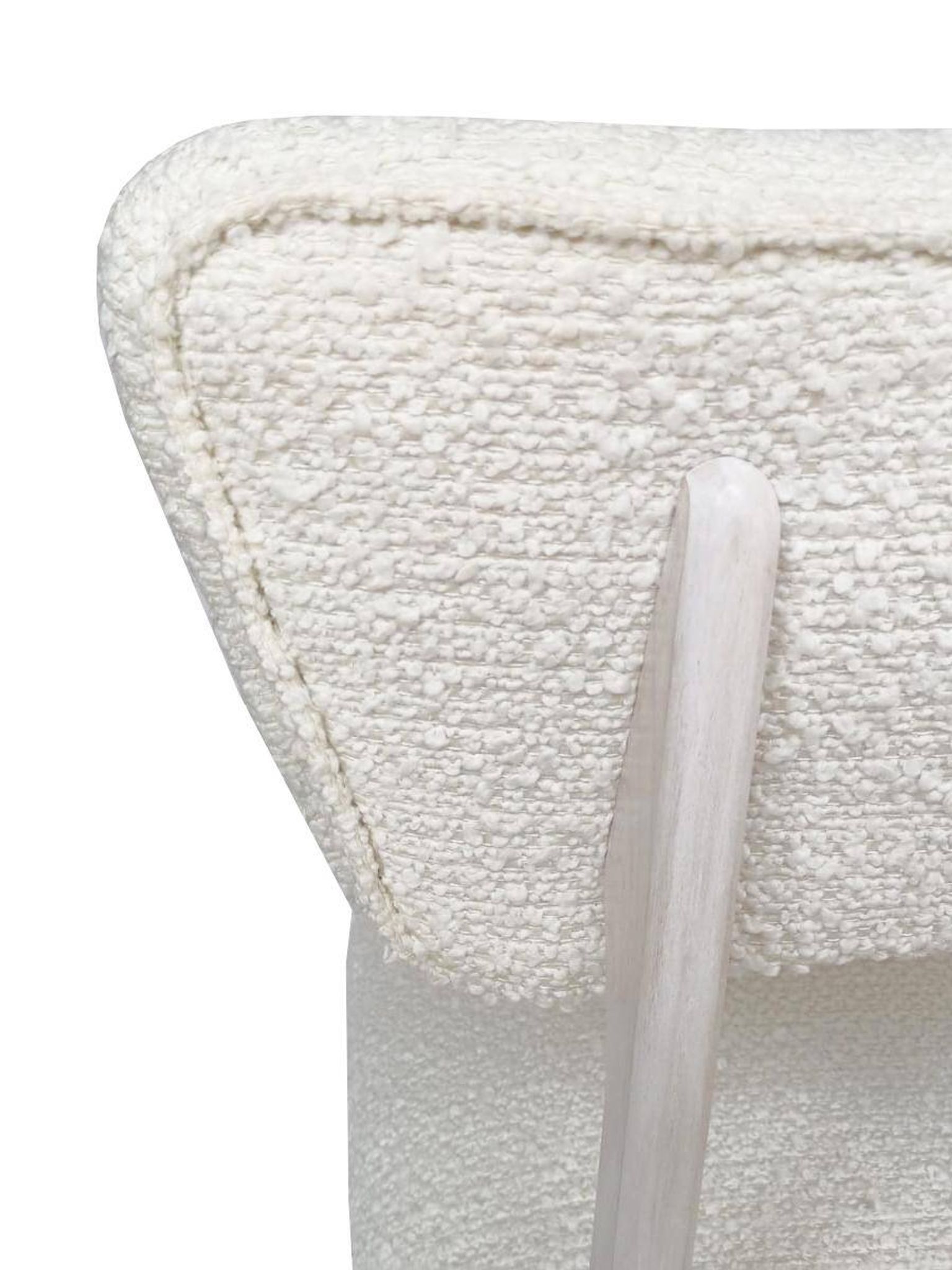 Mid-Century Butterfly Chair, White Boucle Fabric, White Oak, Europe, 1960