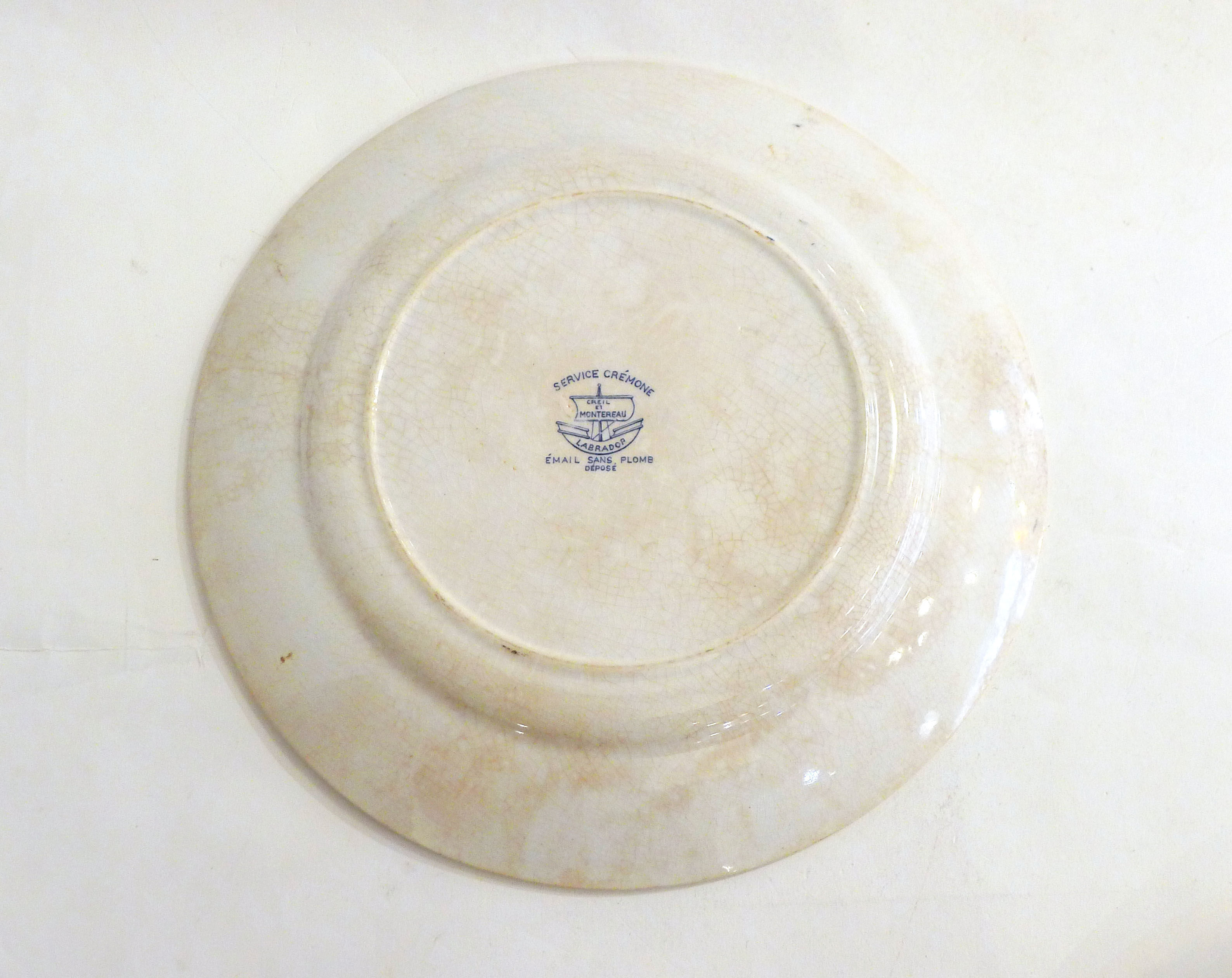 Paire de plats Creil & Montereau