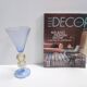 Light Blue Octagonal Murano Glass Goblet "Tipetto", Italy