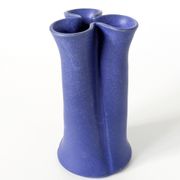 Vase soliflore en céramique bleue, Aage Würtz Danemark, années 60