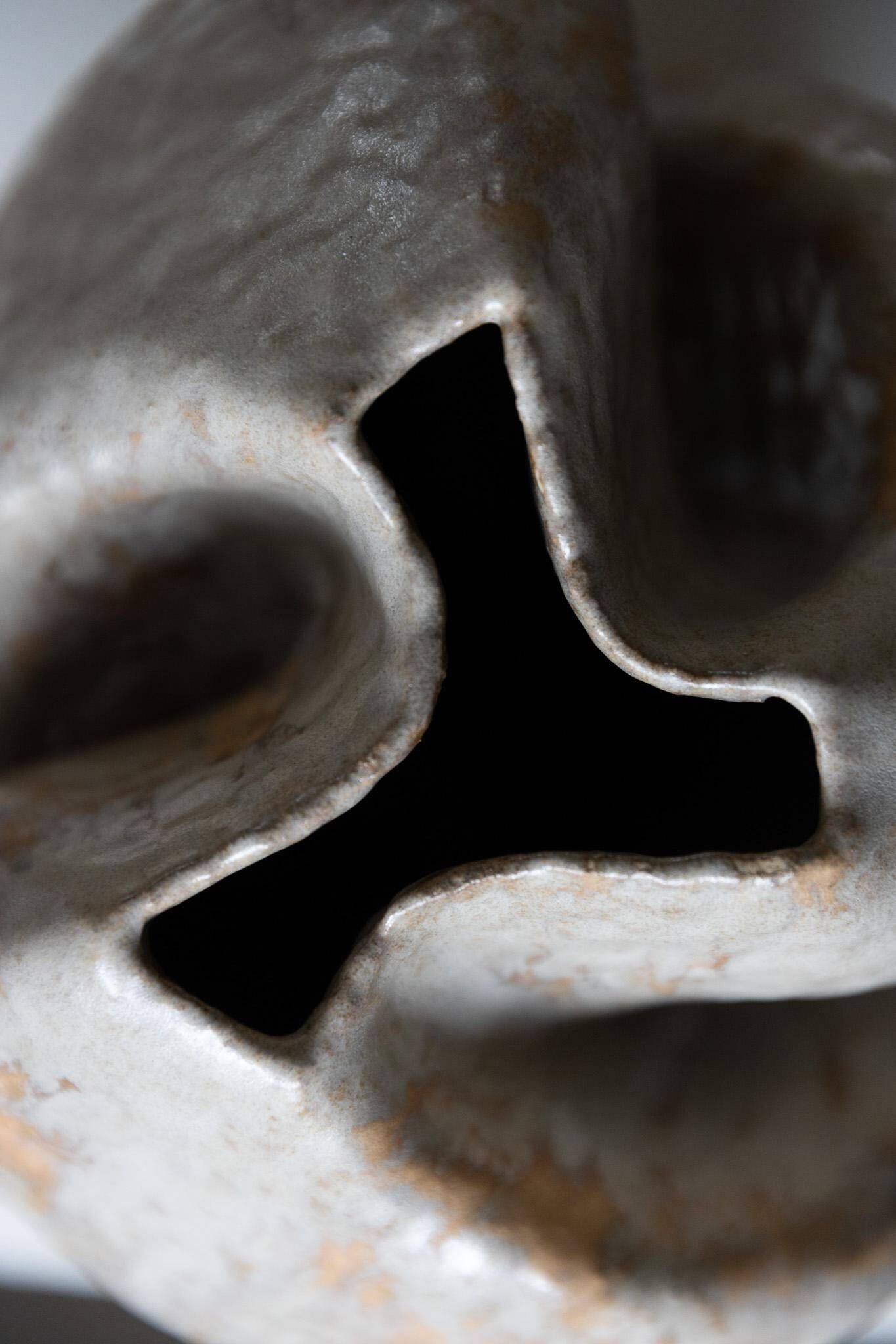 Large stoneware floor vase in ceramic by Danish artist Ole Victor, 2022.