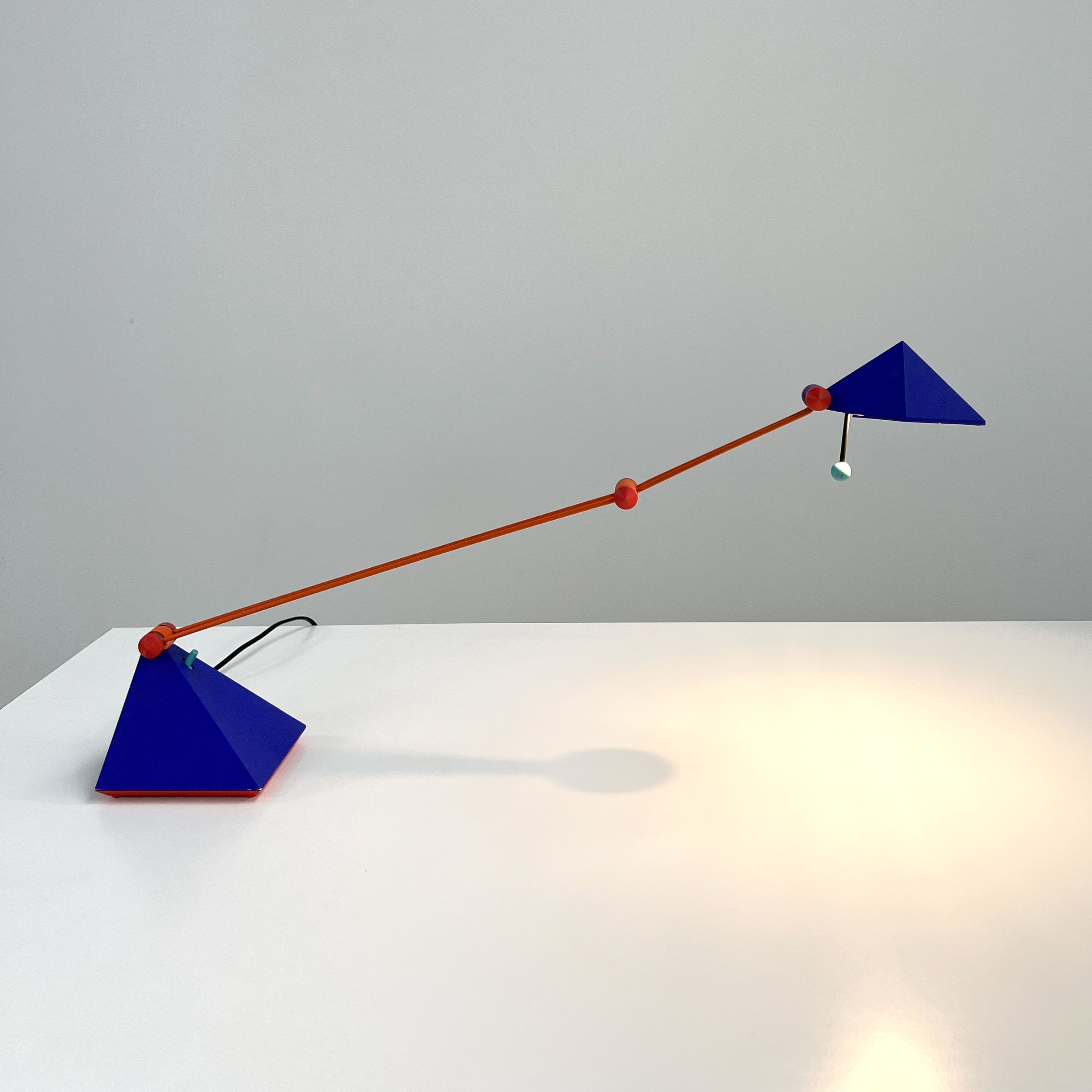 Blue desk lamp by Lungean & Pellmann for Brilliant Leuchten Germany, 1980