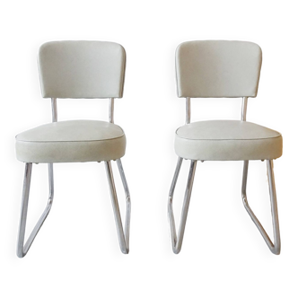 Ensemble de chaises en tube d'acier - NORI déposé - chaises de bureau industrielles ​