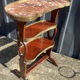 Coffee table, kidney-shaped, side table, marble top