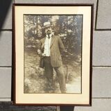 Sepia photo Elegant man circa 1910 framed