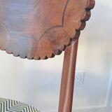 Pair of mahogany gondola chairs – Empire style – 20th century, restored
