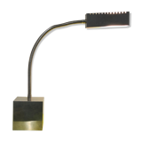 Chrome metal lamp with flexible rod by Michel Boyer for Verre Lumière, 1968