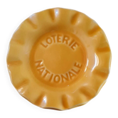 National lottery ashtray yellow