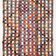 Polka dot wool vintage rug