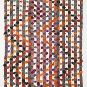 Polka dot wool vintage rug