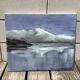 Painting on canvas snowy Northern landscape signed