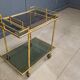 Vintage brass faux bamboo trolley, 1960s