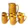 Orangeade service for 6 in Portuguese earthenware Kerangol "Pineapple"