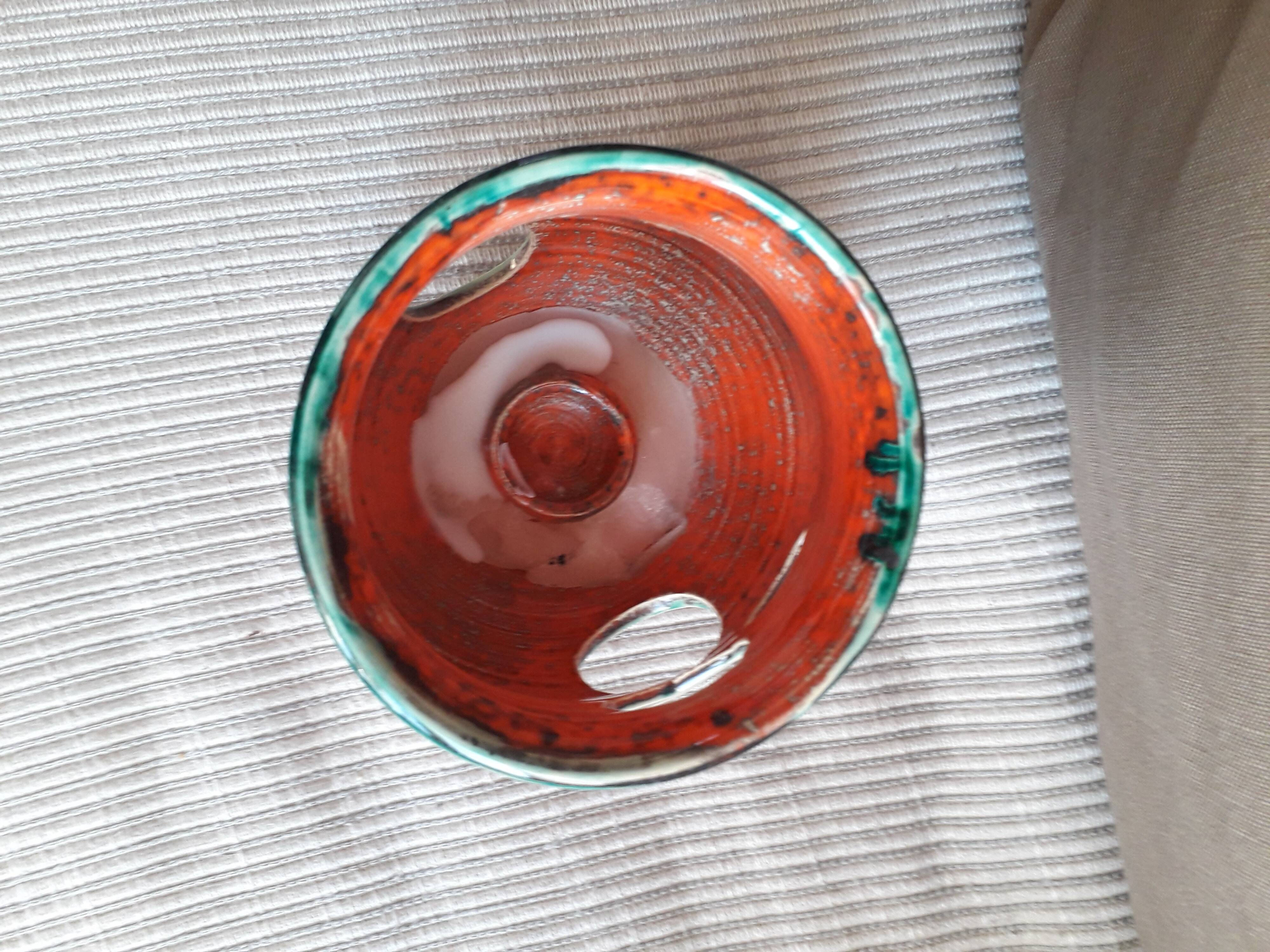 Very original vintage ceramic candle holder