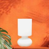 IKEA Lykta vintage mushroom lamp in blown white glass – 90s design table lamp