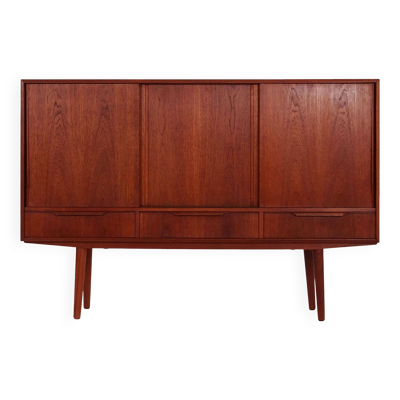 Buffet haut en teck, design danois, années 1960, designer : EW Bach