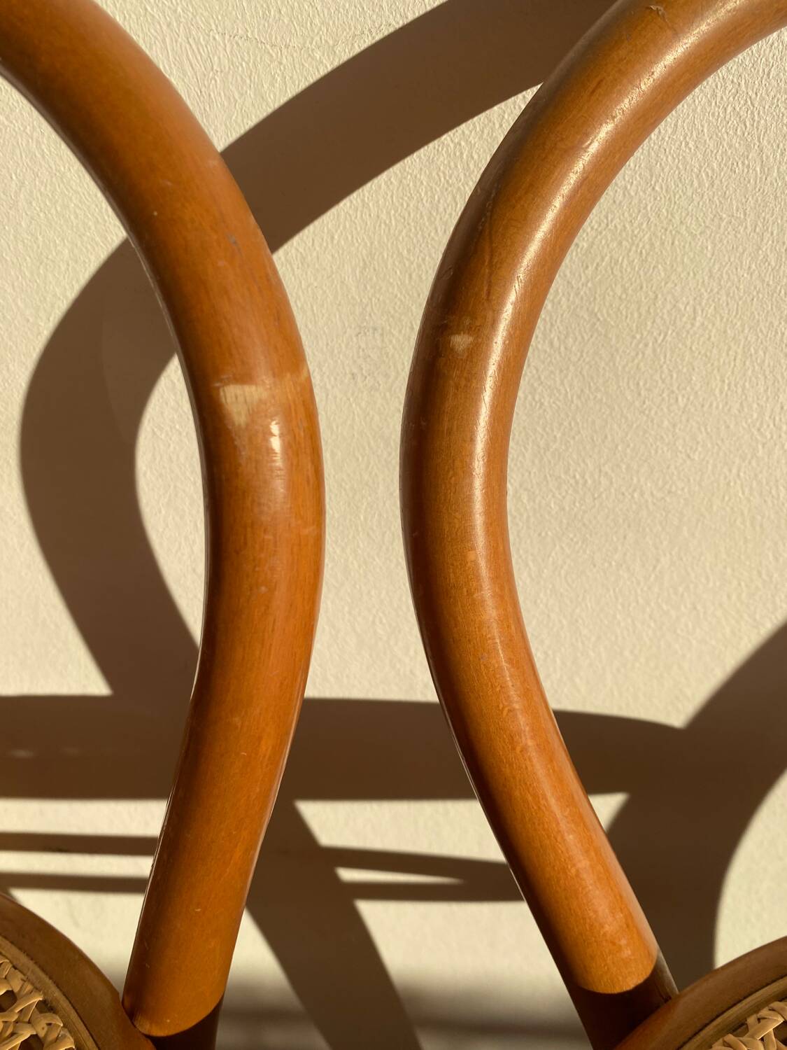 High bar chair in wickerwork