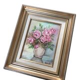 Framed canvas painting