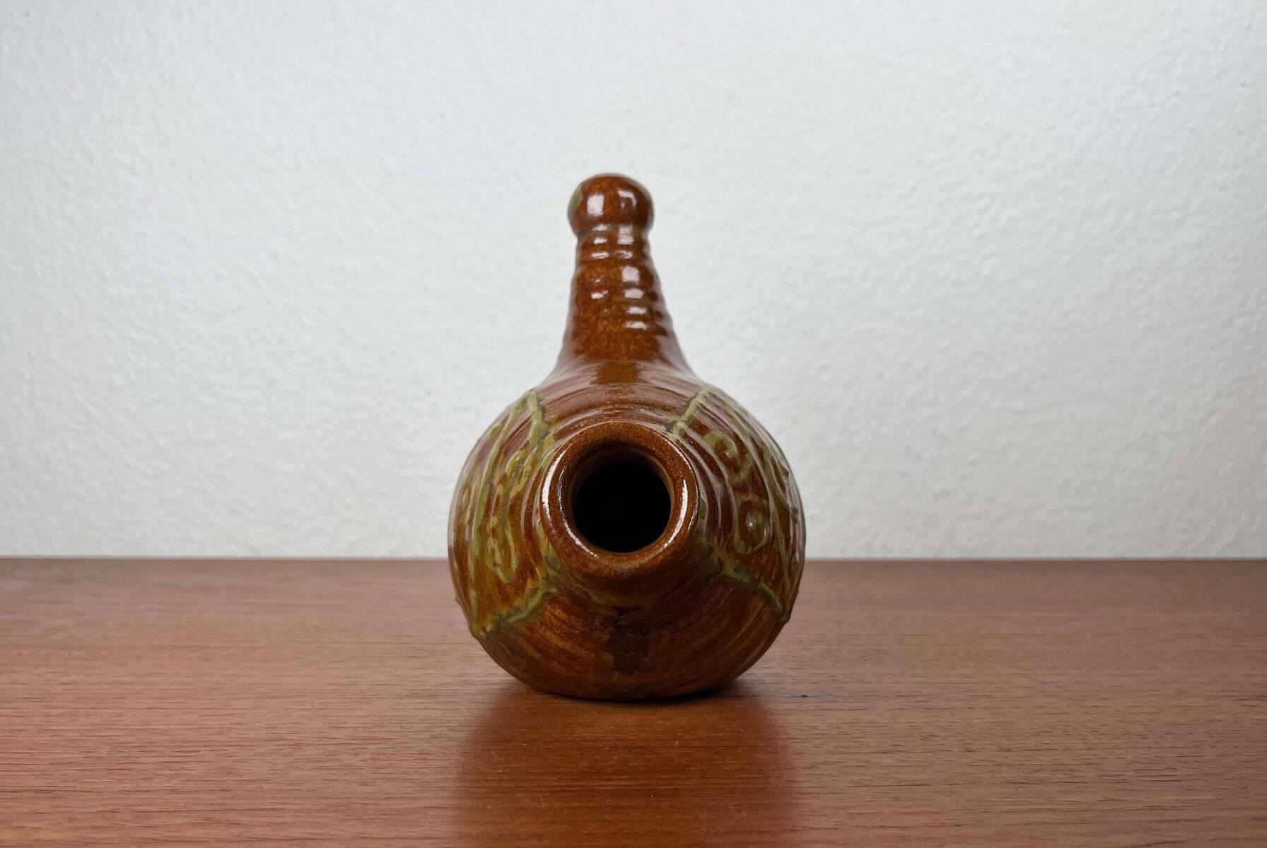 Bird-shaped pottery bottle from a modern Danish workshop, mid-century, 1960s.