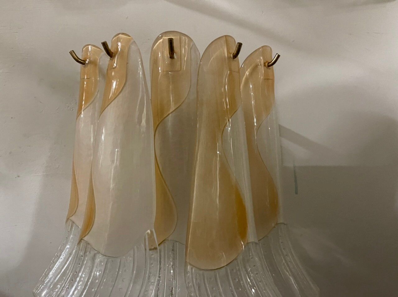 Mid-Century Italian Murano Glass Wall Lights, Set of 2