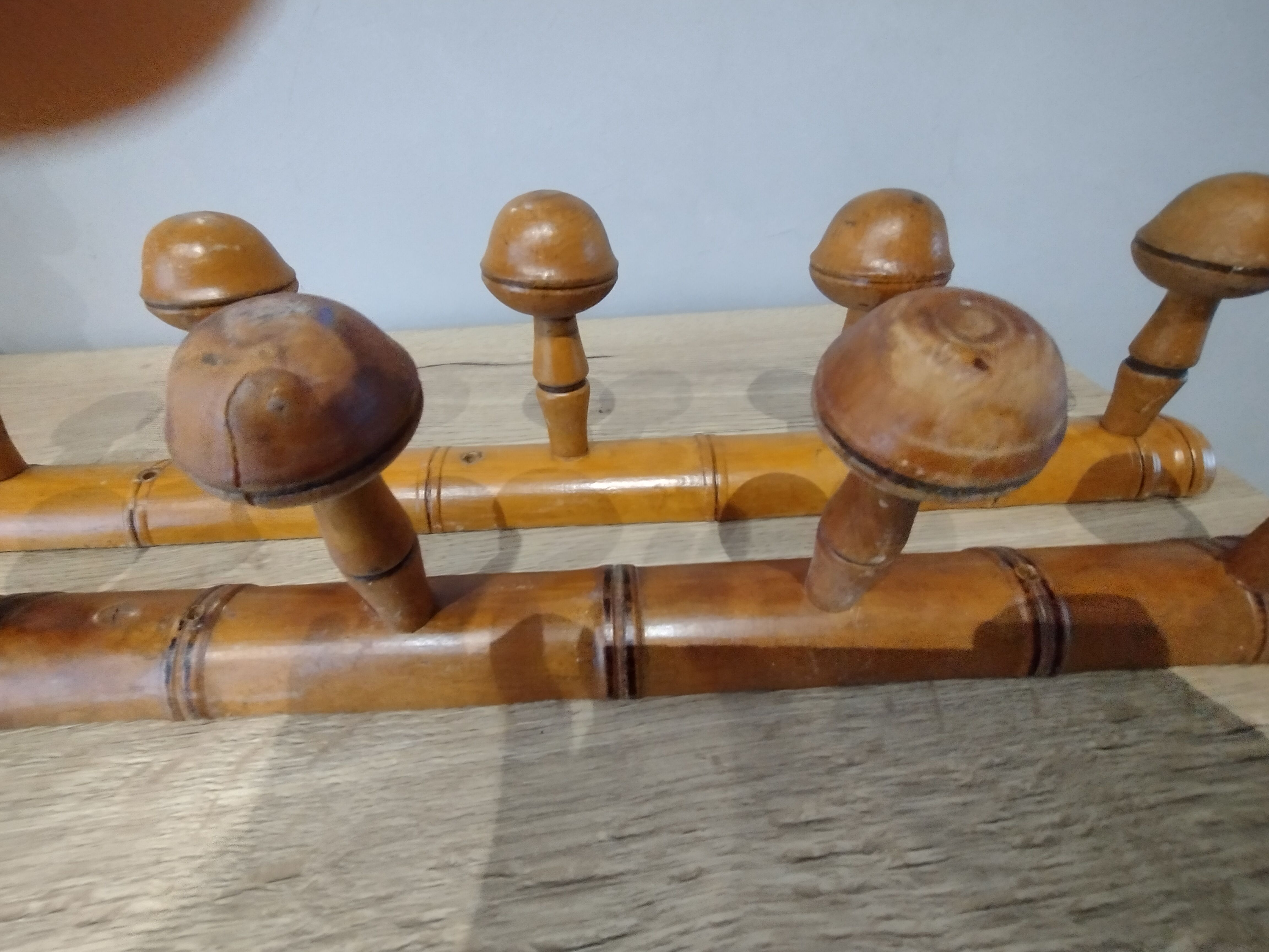 Vintage bamboo wall coat hook