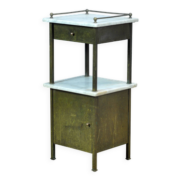 Brass bedside table, circa 1900