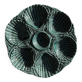 Turquoise shell compartment dish D28