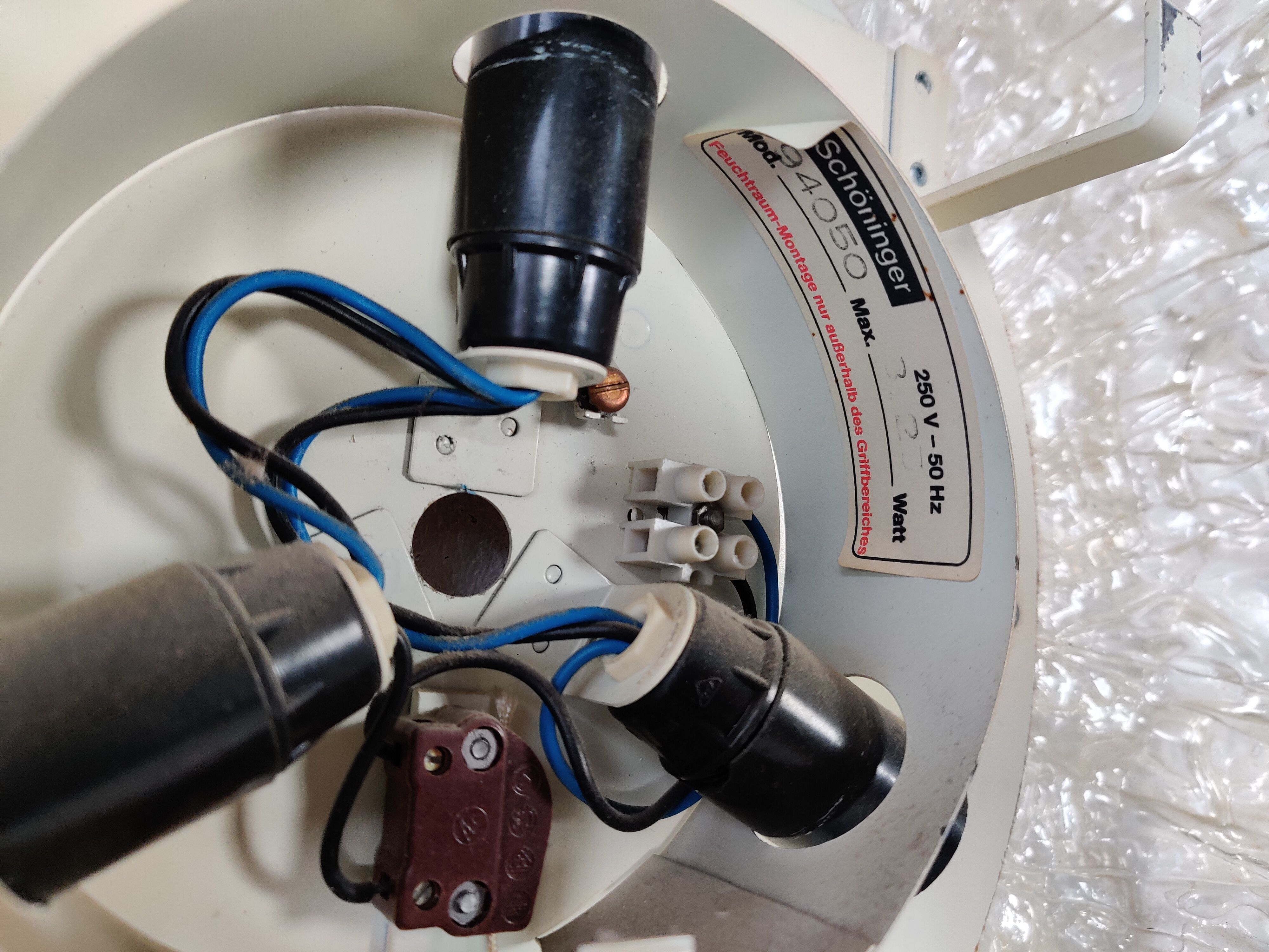 Schoninger bright mirror in plexiglas, 70s