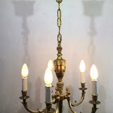 Louis XVI Bronze Chandelier 5 Lights