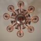 Venetian chandelier in Murano glass in amethyst colour, 8 light arms, 20th century