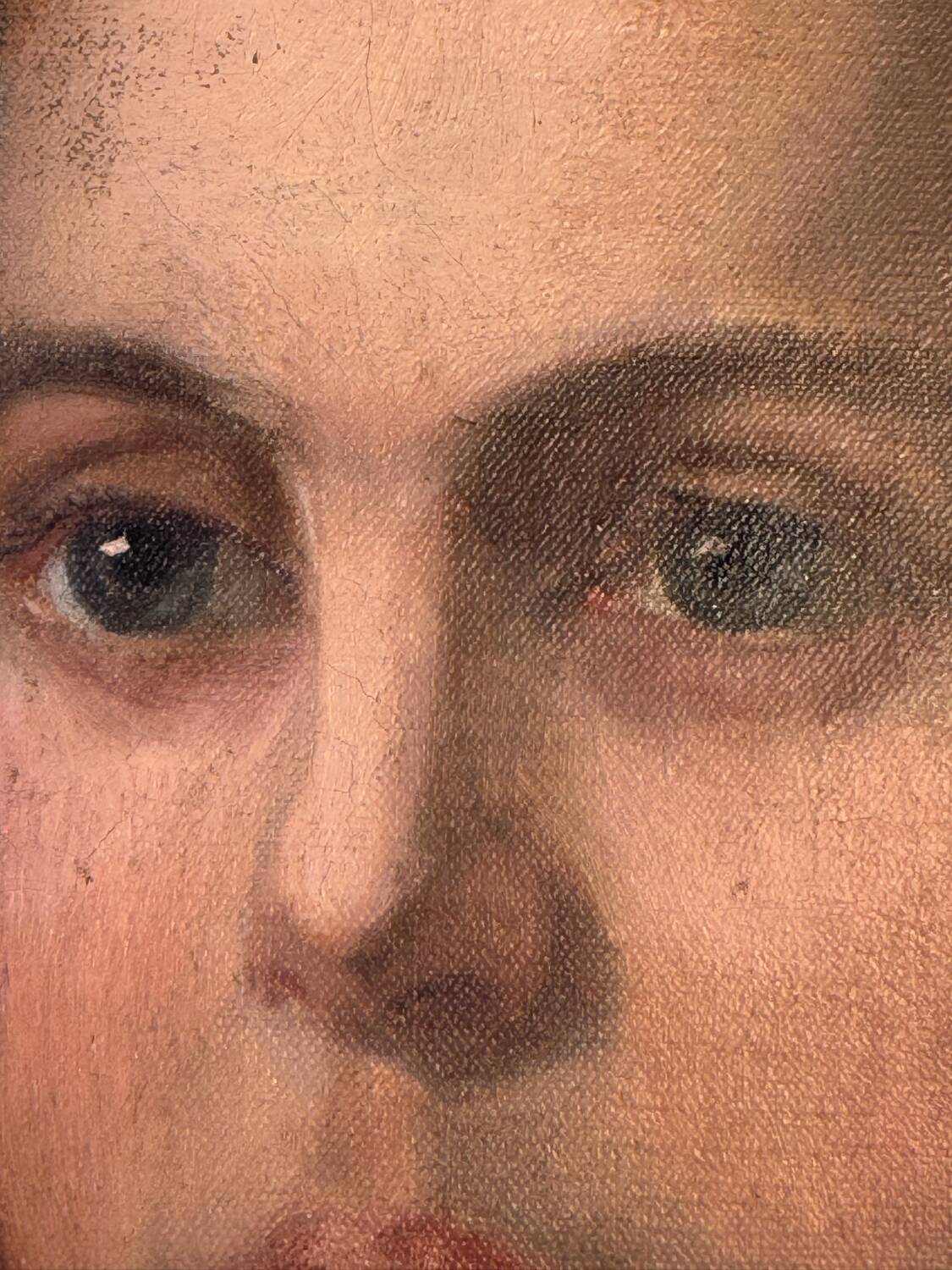 Oil on canvas portrait of a young girl, early 20th century