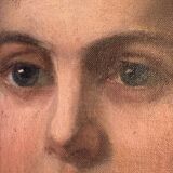 Huile sur toile portrait d’une jeune fille debut XX siècle