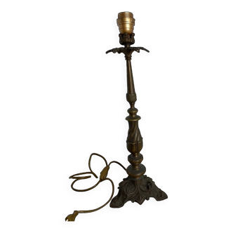 Pied de lampe en bronze