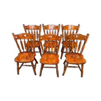 6 chaises type western country