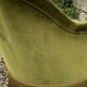 Vintage green velvet toad armchair