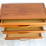 Elm chest of drawers dlg Maison Regain, vintage 70's