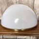Old metalarte half moon plastic wall lamp + vintage metal support