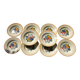 10 HB Creil Montereau earthenware soup plates, "Fleuri" model