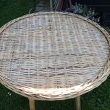 Rattan side table