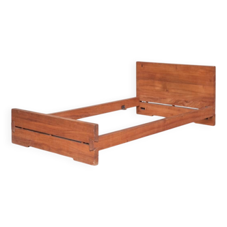 Lit de jour simple en orme Pierre Chapo Mid-Century L02A (2 disponibles)
