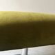Swivel tulip stool / footrest in khaki green velvet, 1970s design