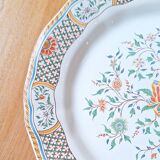 Gien earthenware plate "Rouen at Sainfoin"